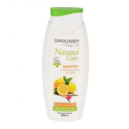 Sampon purificator pentru par gras cu lamaie si eucalipt Natural Care, 500 ml, Gerocossen