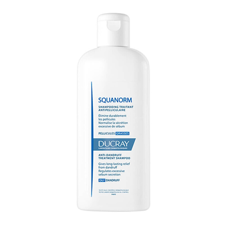 Squanorm Anti-Fett-Kopfhautbehandlung Shampoo, 200 ml, Ducray