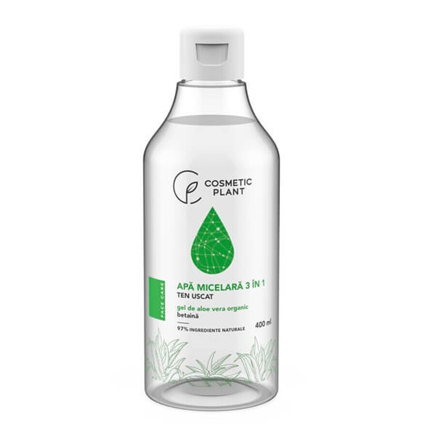 Mizellenwasser 3 in 1 mit Bio-Aloe-Vera-Gel und Betain für trockene Haut, 400 ml, Cosmetic Plant
