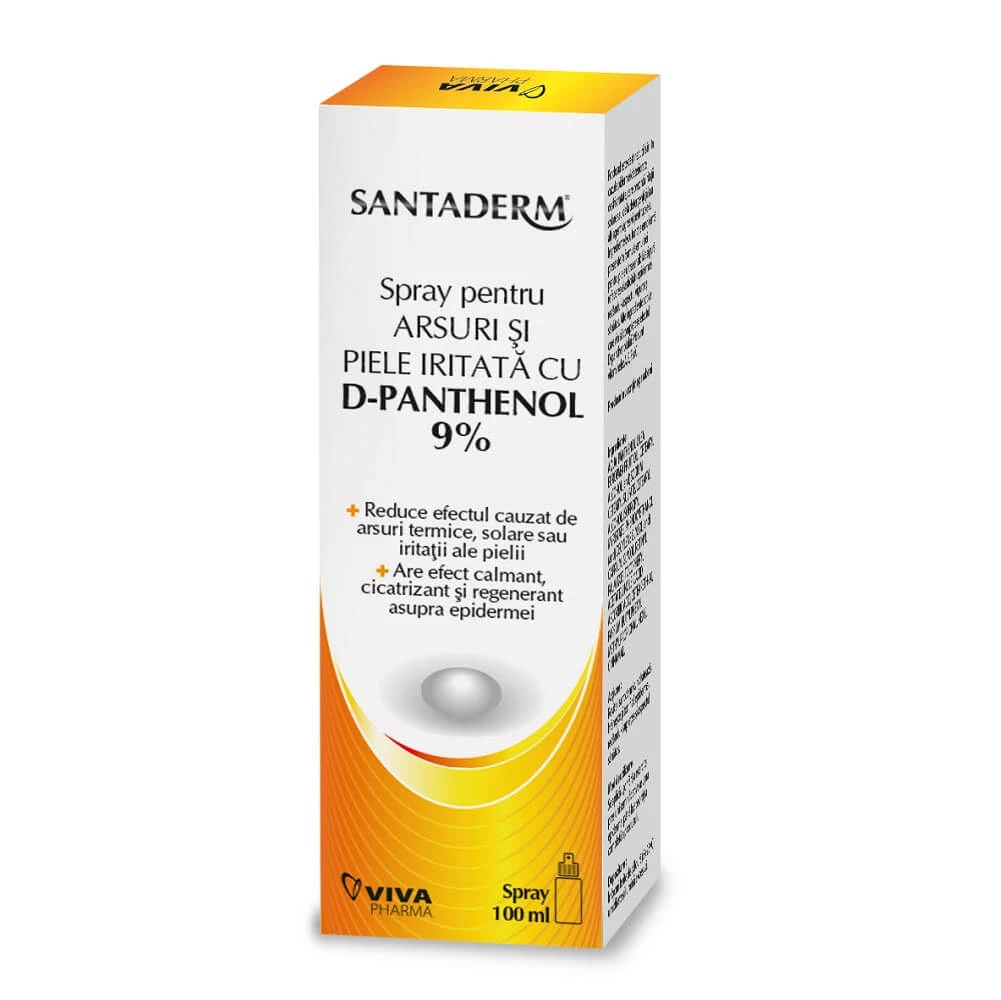 Santaderm Spray für Verbrennungen und gereizte Haut mit Phatenol 9%, 100ml, Viva Pharma