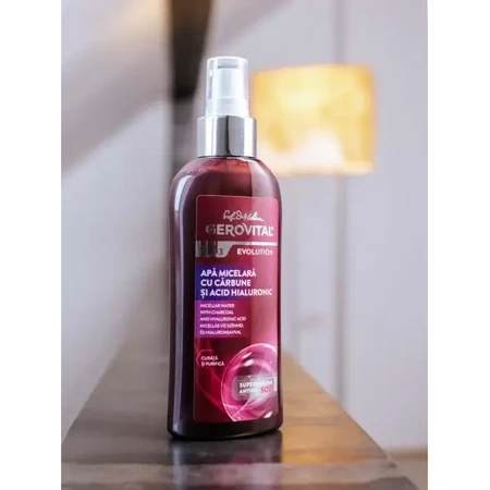 Gerovital H3 Evolution Mizellenwasser mit Aktivkohle und Hyaluronsäure, 150 ml