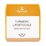 Naturseife mit Turmenik und Orange, 110 g, Trio Verde