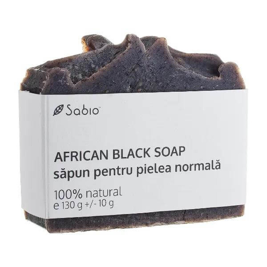 Săpun natural pentru pielea normală African Black, 130 g, Sabio