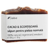 Naturseife für normale Haut mit Kakao und Zimt, 130 g, Sabio