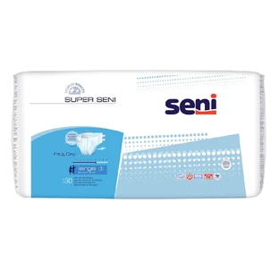 Scutece cu sistem închis, Large, 30 bucati, Super Seni