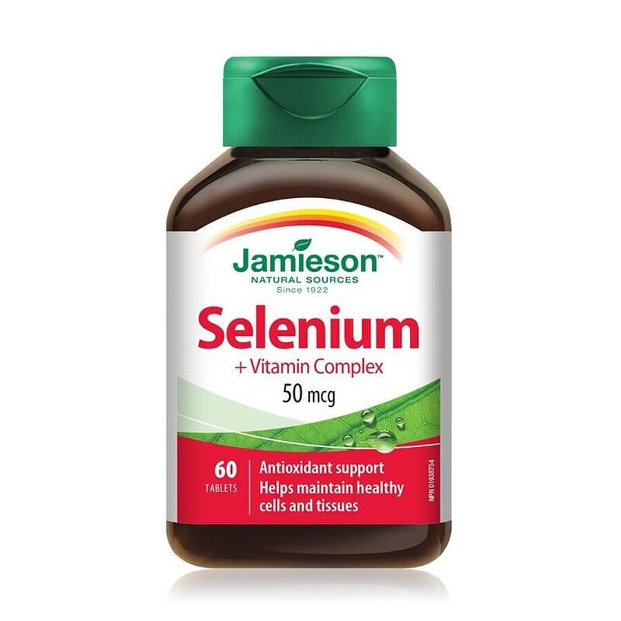 Seleniu 50 mcg cu beta caroten, vitamina C si E, 60 tablete, Jamieson