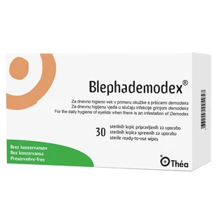Blephademodex toallitas estériles para la higiene de los párpados, 30 unidades, Thea