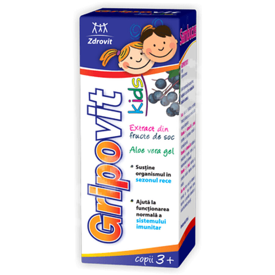 Sirop GripoVit +3 ani, 150 ml, Zdrovit