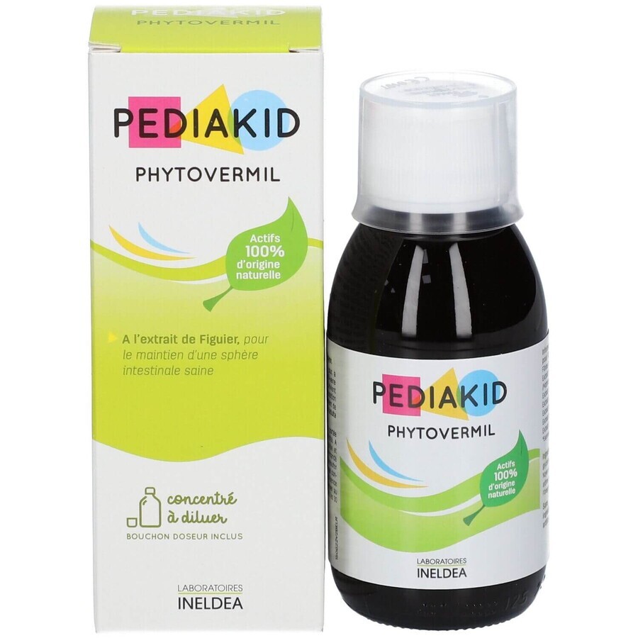 Pediakid Sirup gegen Darmparasiten Phytovermil, Ineldea, 125 ml