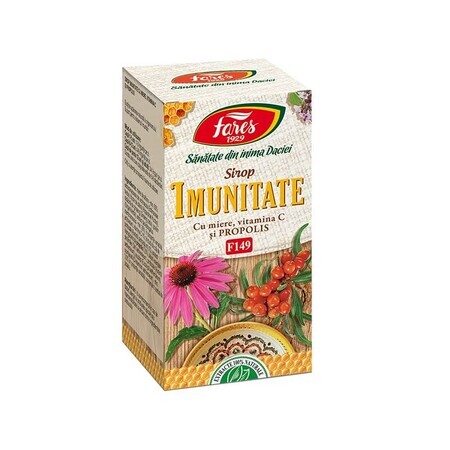 Sirop imunitate cu miere și propolis, F149, 100 ml, Fares