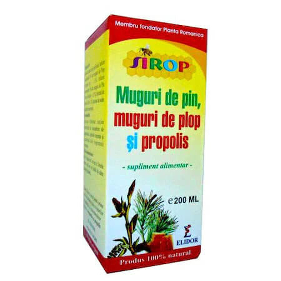 Pine Bud and Propolis Syrup, 200 ml, Elidor