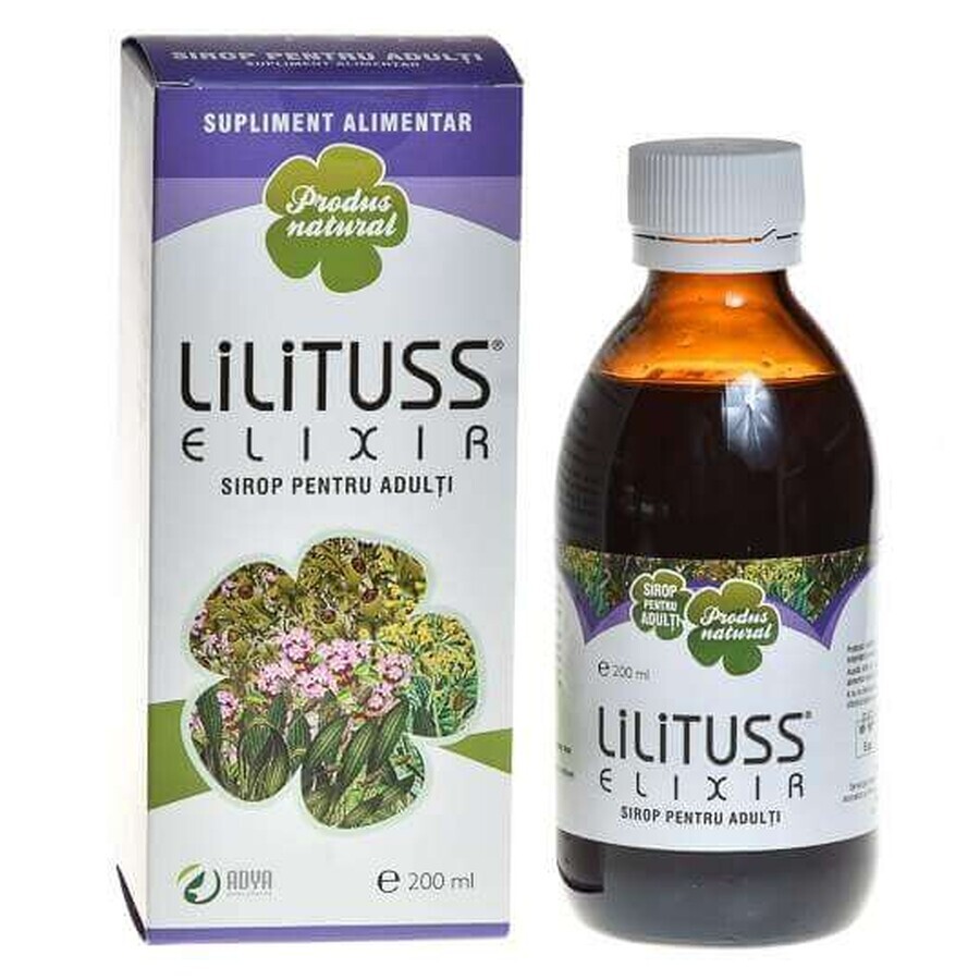 Lilituss Elixier Sirup für Erwachsene, 180 ml, Adya