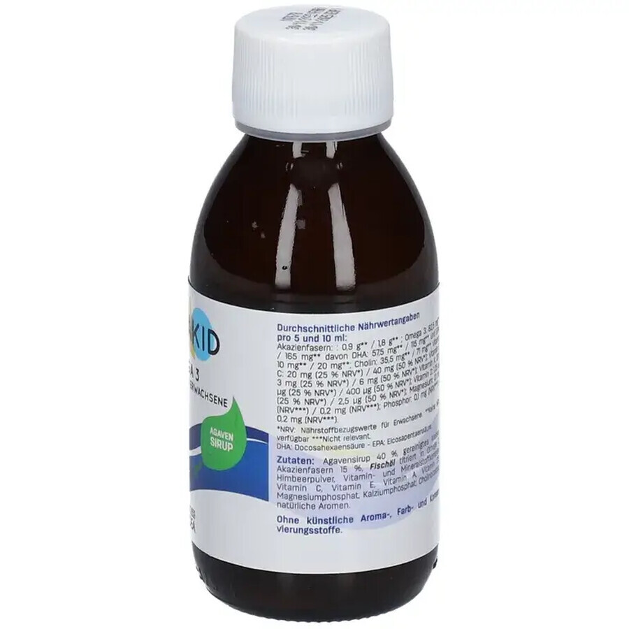 Sirup für Kinder Omega 3 und Vitamin A, C, D, E mit Cola-Geschmack, 125 ml, Pediakid