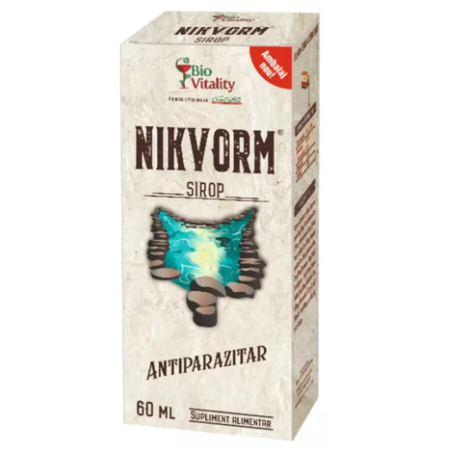 Nikvorm Sirup gegen Darmparasiten, 60 ml, Bio Vitality