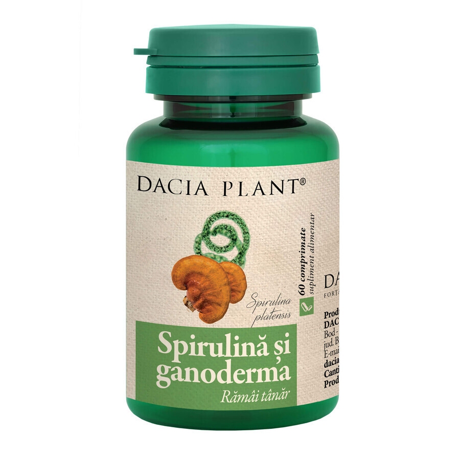 Spirulina and Ganoderma, 60 tablets, Dacia Plant