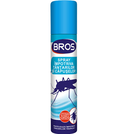 Spray impotriva tantarilor si capuselor, 90 ml, Bros 