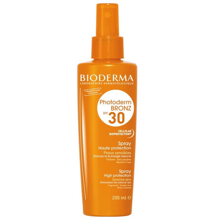 Spray protectie solara Photoderm Bronz SPF 30, 200 ml, Bioderma