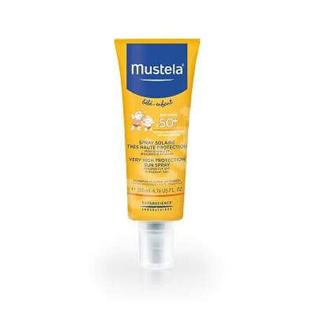 Spray protectie solara SPF 50+ pentru bebelusi si copii, 200 ml, Mustela