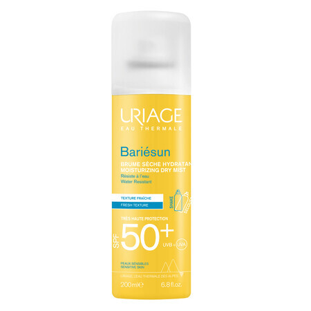 Spray uscat protectie solara SPF 50+, Bariesun Uriage, 200 ml