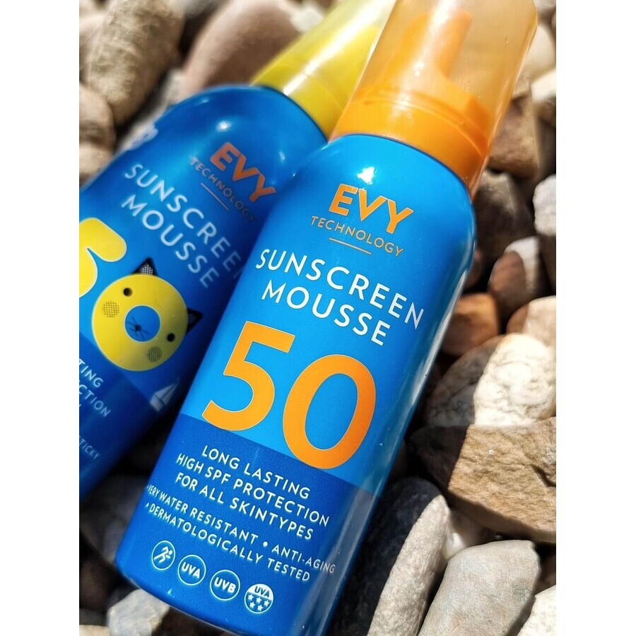 Unisex Gesichts- und Körperschaum SPF 50, 100 ml, Evy Technology