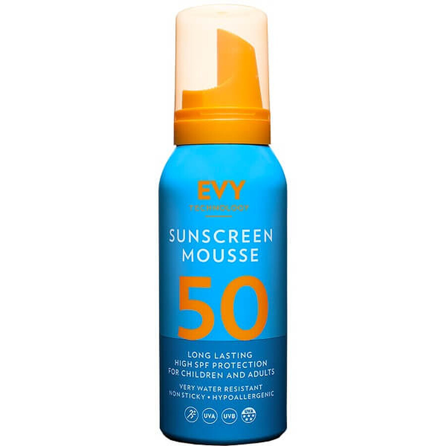 Unisex Gesichts- und Körperschaum SPF 50, 100 ml, Evy Technology