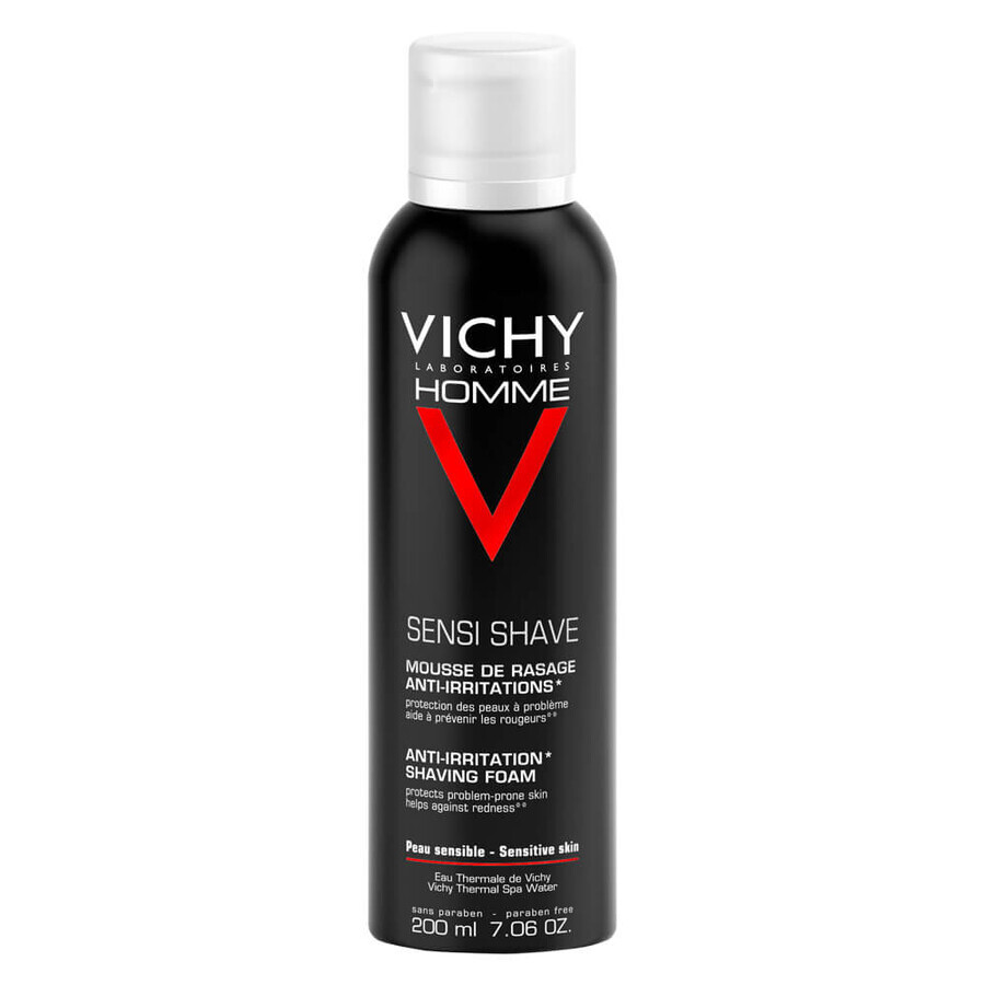 Vichy Homme Spuma de ras anti-iritatii pentru ten sensibil, 200 ml