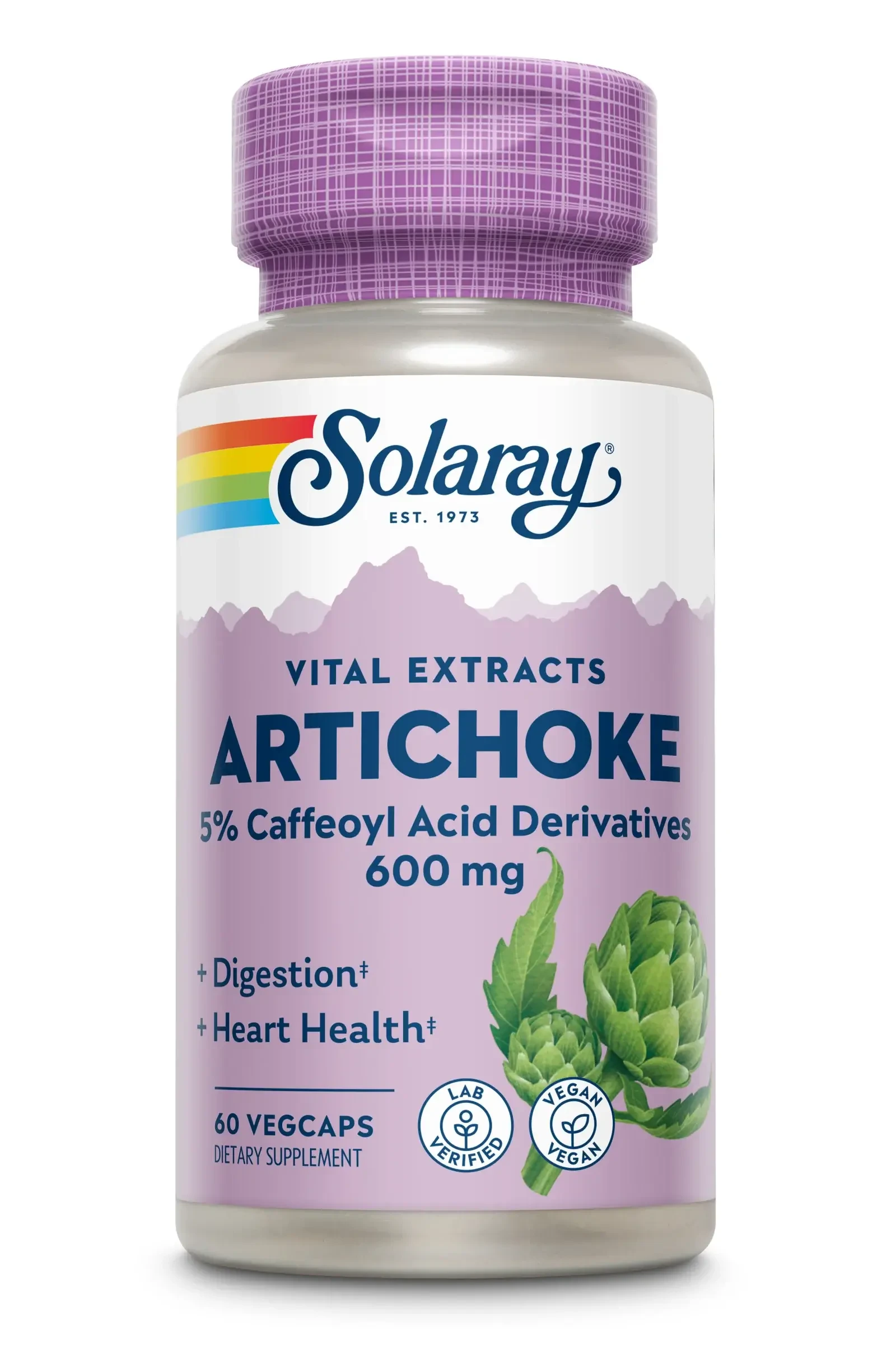 Artischocke 300 mg Solaray, 60 Kapseln, Secom