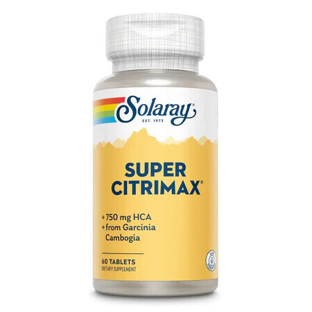 Super CitriMax (Garcinia cambogia) 750mg, Solaray, 60 Tabletten, Secom