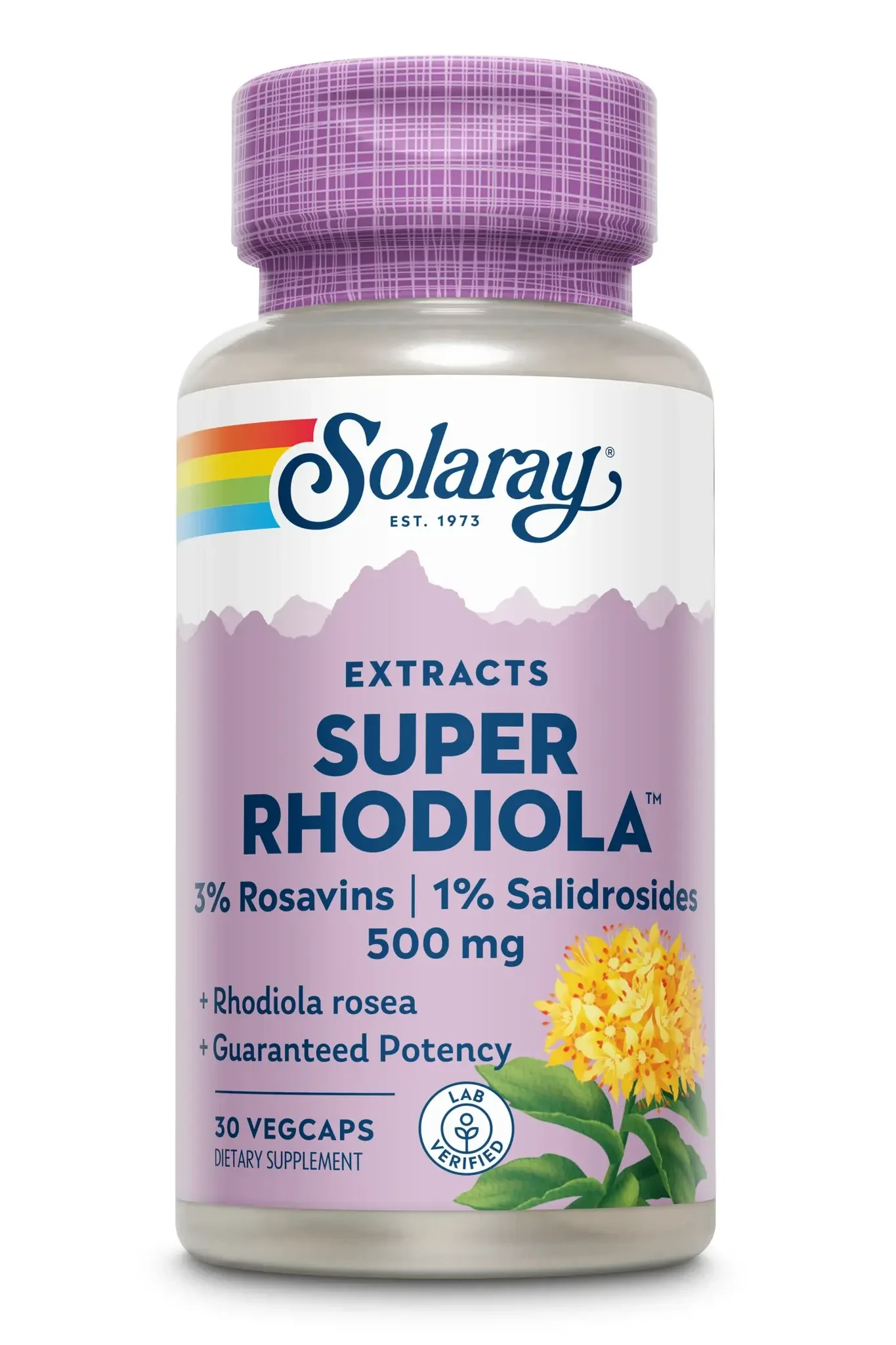 Super Rhodiola 500mg Solaray, 30 Kapseln, Secom