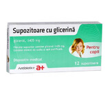 Glycerine suppositories children, 12 suppositories 1405 mg, Antibiotice SA