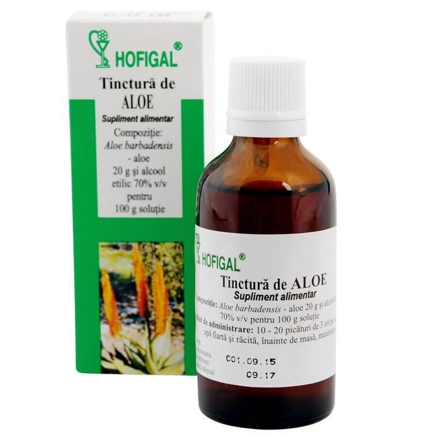 Tinctură de Aloe, 50 ml, Hofigal