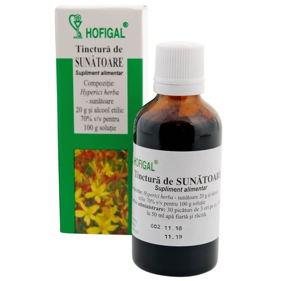 Tinctură de Sunătoare, 50 ml, Hofigal