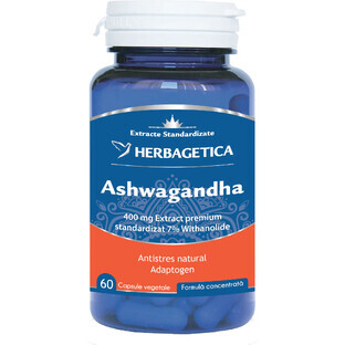 Ashwagandha, 60 Kapseln, Herbagetica