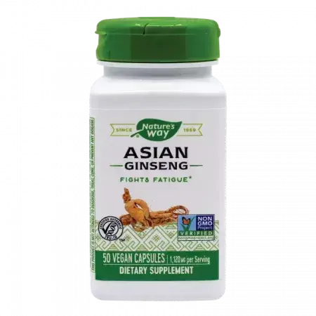 Asiatischer Ginseng 560 mg Nature's Way, 50 Kapseln, Secom