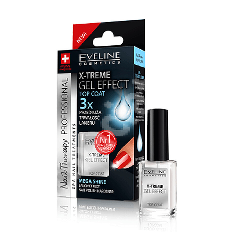 Top Coat X-treme Nail Therapy Gel Behandlung, 12 ml, Eveline Cosmetics