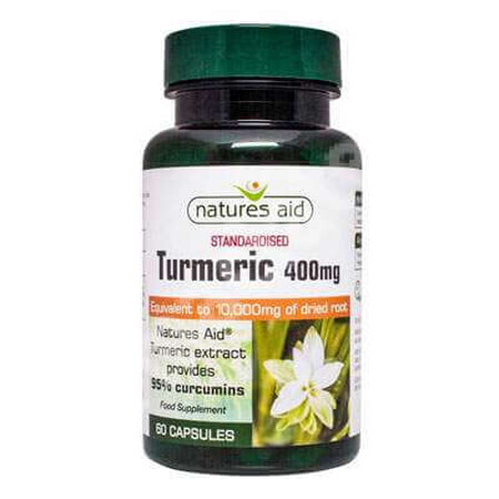 Turmeric 400mg, 60 capsule, Natures Aid