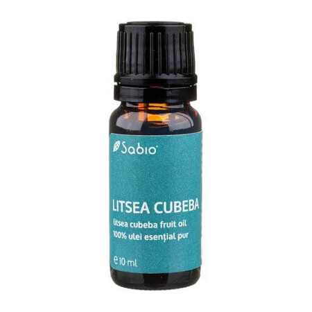 Ulei 100% pur esențial Litșea Cubeba, 10 ml, Sabio