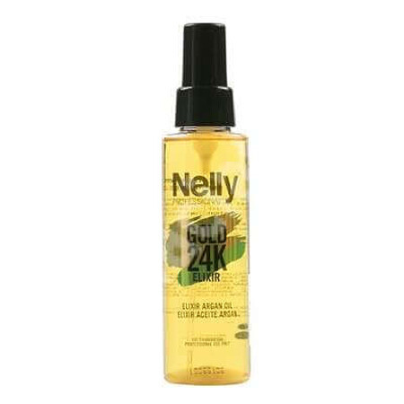 Ulei de argan Gold 24K Elixir, 100 ml, Nelly Professional