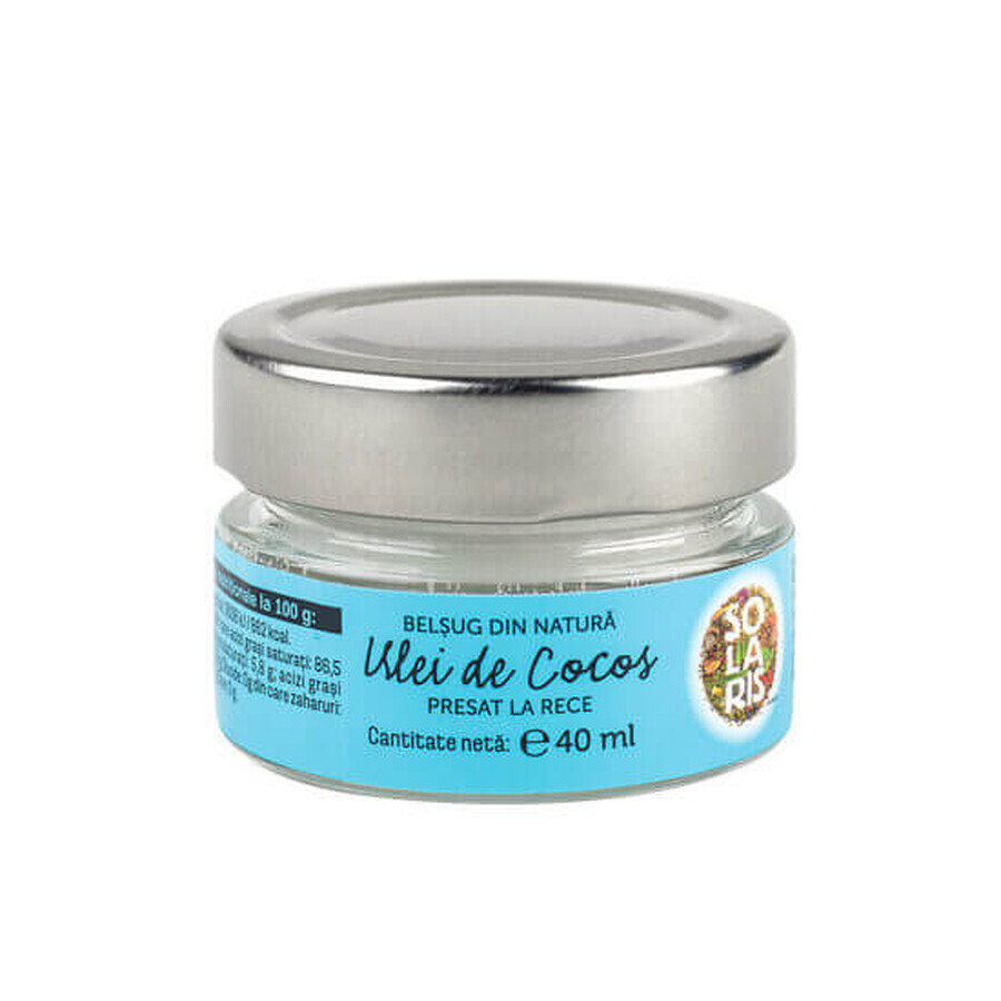 Ulei de cocos presat la rece, 40 ml, Solaris