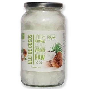 Olio di cocco vergine spremuto a freddo, 1000 g, Obio