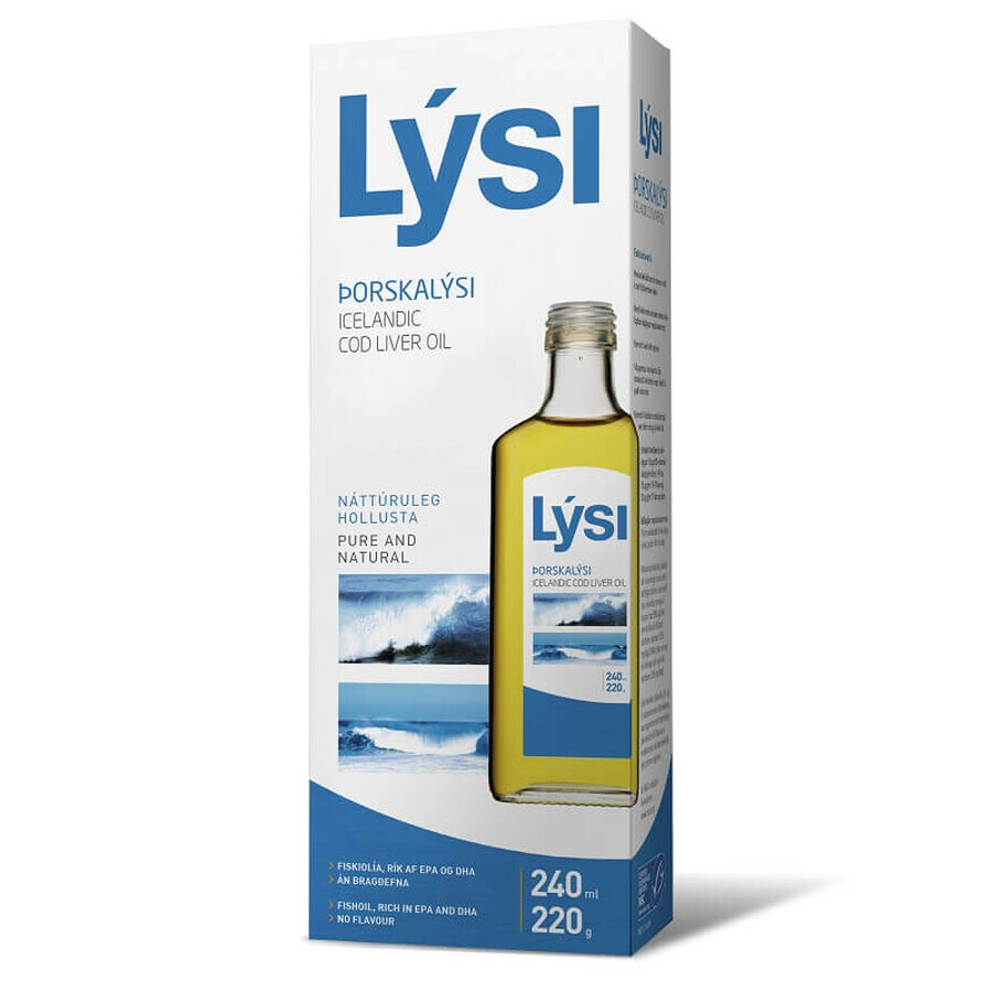 Ulei de ficat de cod, 240 ml, Lysi