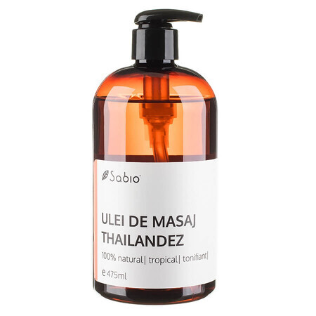 Thailändisches Massageöl 100% natürlich, 475 ml, Sabio