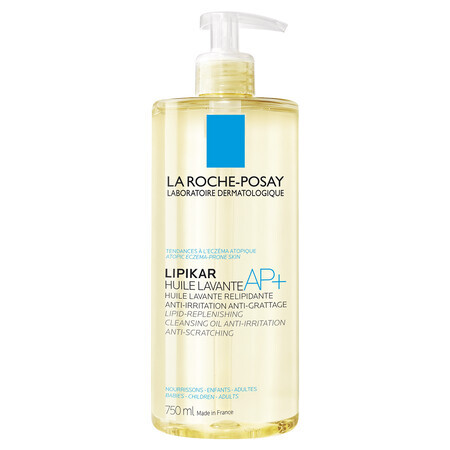 La Roche-Posay Lipikar AP+ relipidising cleansing oil for dry atopic skin, 750 ml