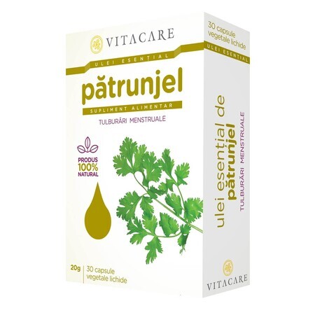 Ulei esențial de Patrunjel, 30 capsule, Vitacare