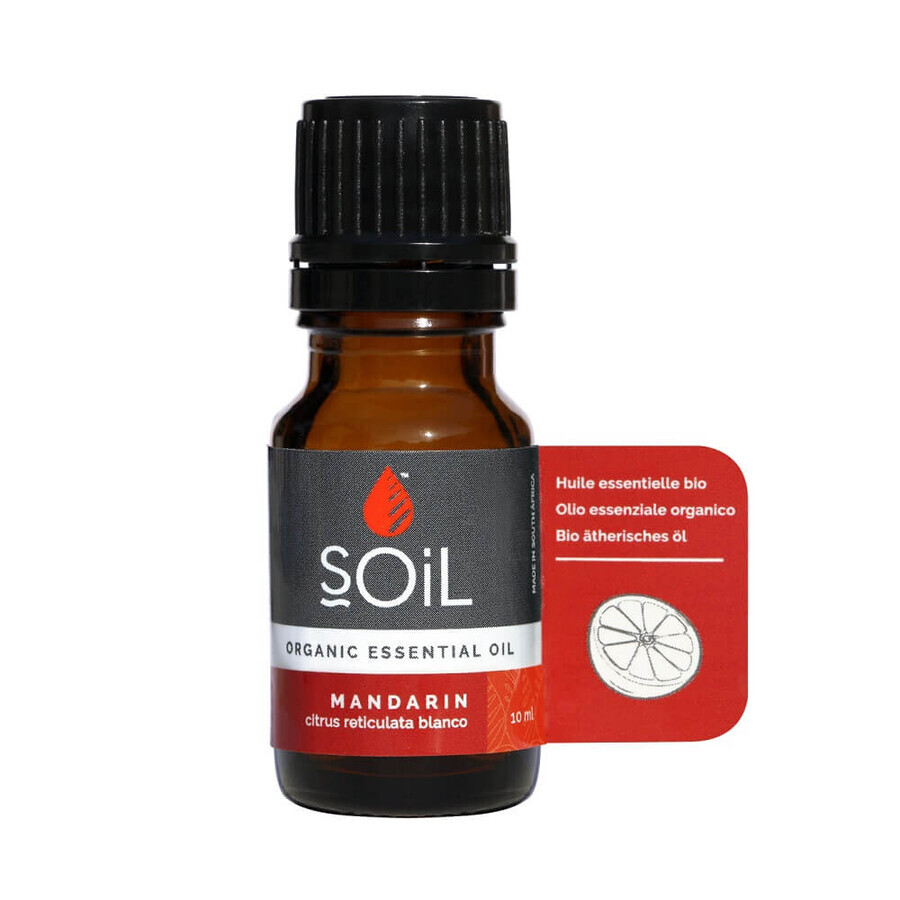 Aceite esencial puro de mandarina 100% ecológico, 10 ml, SOiL