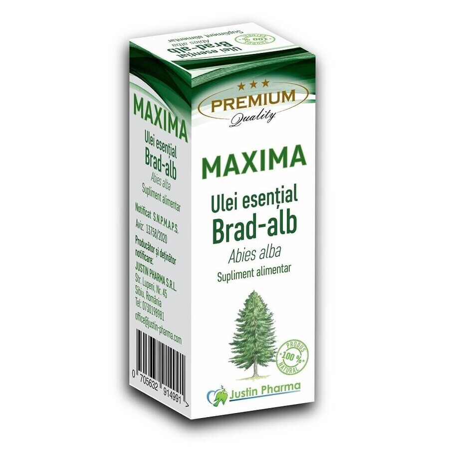 Ulei esential de Brad alb Maxima, 10 ml, Justin Pharma