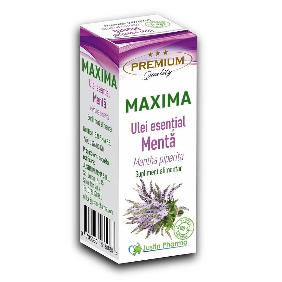 Ätherisches Öl der Minze Maxima, 10 ml, Justin Pharma
