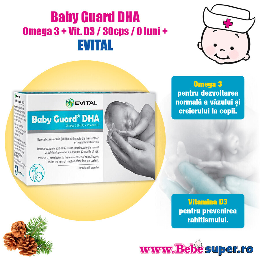 Baby Guard DHA, 30 Kapseln, Evital