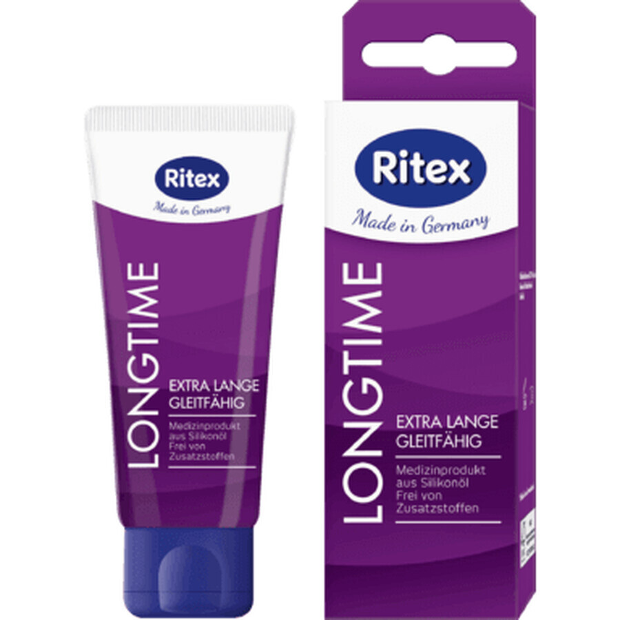 Ulei lubrifiant si de masaj din silicon medicinal LongTime Plus, 60 ml, Ritex