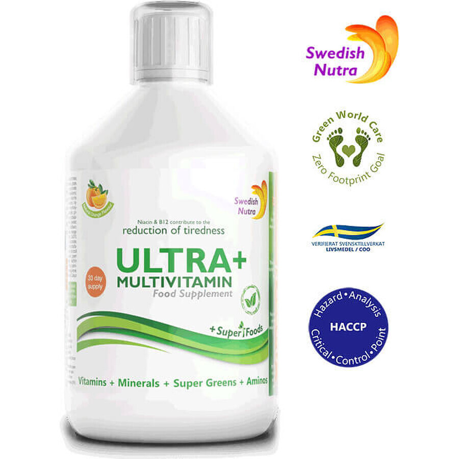 Ultra+ Multivitamin Flüssigkeit, 500ml, Swedish Nutra